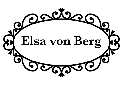 Elsa von Berg Logo, Schriftzug, Umrandung mit Schnörkeln